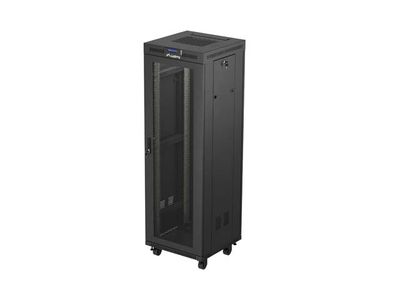 19'' Voľne stojúca racková skriňa 37U 600X600 čierna lcd s perforovanými dverami lanberg (ploché balenie)