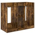 vidaXL Golfová skriňa Jednofarebný Dymová dub 102 x 45 x 85,5 cm
