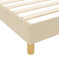 vidaXL Rám postele s čelnou doskou Krémová 90 x 200 cm látka