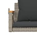 vidaXL Hojdacia lavica s vankúšmi sivá 63x62x40 cm polyratan