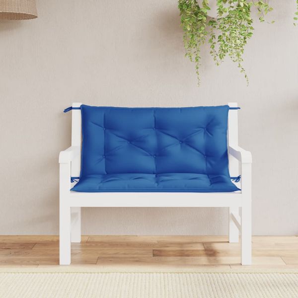 vidaXL Podložky na záh. lavičku 2 ks modré 100x50x7 cm oxfordská látka