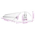 vidaXL Fóliovník s oceľovým rámom biely 132 m² 22x6x2,85 m