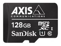 Pamäťová karta flash (adaptér microSDXC na SD zahrnutý) - 128 GB - UHS-I U1 / Class10 - microSDXC - čierna - pre AXIS D3110, M3085, M3086, M4308, M5075, P3818, Q1656, Q1715, Q1942, Q6100; P37 Series