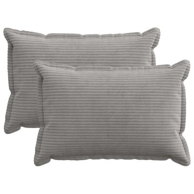 vidaXL Poťah na podložku 2 ks HOUTEN Svetlosivá 30 x 50 cm manšestr