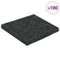 vidaXL Pad z gumových granúl na dvor Čierny 9 x 9 x 0,6 cm Guma