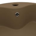vidaXL Luxusné umývadlo, prepad, matné krémové 36x13 cm, keramika