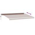 vidaXL Automaticky zaťahovacia markíza s LED hnedá 450x350 cm