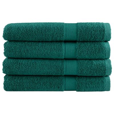 vidaXL Prémiové uteráky do sauny SOLUND 4 ks zelené 80x200cm 600 g/m2