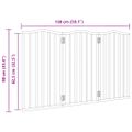 vidaXL Brána pre psa skladacia 3 panely 150 cm topoľové drevo