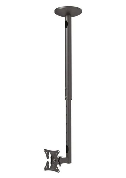 Neomounts FPMA-C050BLACK / Plochý stropný držák (Výška: 60-85 cm) / Čierny držák, VESA, stropný, pre ploché monitory/TV, úhlopriečka 10"–30", nastavenie výšky 60–85 cm, náklon 40°, nosnosť 20 kg, čierny