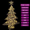 vidaXL Vianočný stromček 120 LED Teplá biela 120,5 cm PET