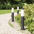 vidaXL Stĺpikové svetlá so zásuvkou 3 ks 50 cm nehrdzavejúca oceľ IP44