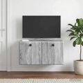 vidaXL Nástenná TV skrinka 59,5 x 31 x 30 cm Sivý Sonoma