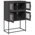 vidaXL Highboard Black 68x39x107 cm Oceľ