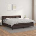 vidaXL Boxspring posteľ s matracom hnedá 160x200 cm umelá koža