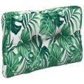 vidaXL Poduška na paletovú pohovku vzor listov 50x40x12 cm látka