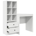 vidaXL Stôl Biela 115,5 x 50 x 127 cm 2 ks