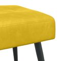vidaXL Lavica s gombíkovým prešívaním Žltá 110 x 40 x 46 cm Zamat