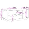 vidaXL Konferenčný stolík staré drevo 102x55x43 cm kompozitné drevo