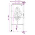 vidaXL Záhradná brána 100x200 cm z kortenovej ocele, dizajn stromu