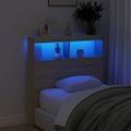 vidaXL Skrinka na čelo postele s LED dub sonoma 100x17x102 cm