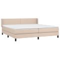vidaXL Boxspring posteľ s matracom kapučínová 200x200 cm umelá koža