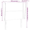 vidaXL Čelo postele so záhybmi čierne 103x23x118/128 cm látka