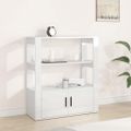 vidaXL Komoda lesklá biela 80x30x90 cm spracované drevo