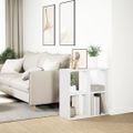 vidaXL Deliaca stena Knižnica biela 69,5x29x69,5 cm, umelé drevo