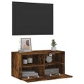 vidaXL TV nástenná skrinka dymový dub 60x30x30 cm kompozitné drevo