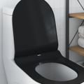 vidaXL WC sedadlo Nastaviteľná Čierny 50 x 36,5 x 5 cm Polypropylén