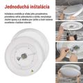 LED nástenné svietidlo ILVI, kruhové, 30 W, stmievateľné so zmenou CCT, biela + drevo