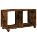 vidaXL Skrinka na kolieskach, tmavý dub 72x33x42,5cm, kompozitné drevo