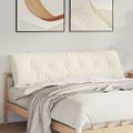 vidaXL Poduška na chrbát Krémová 180 x 50 cm Kordúrová tkanina