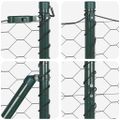 vidaXL Hexagonálny plotový základ 50 x 1,2 m PVC potiahnutá oceľ Sivá