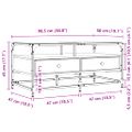vidaXL Konferenčný stolík sklenená doska dub sonoma 98,5x50x45 cm oceľ