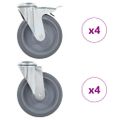 vidaXL Otočné kolieska s otvorom na skrutku 8 ks 125 mm