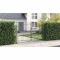 vidaXL Dvojitá brána WOERDEN 299,5 x 224,5 cm Oceľ Sivá Zamykateľné