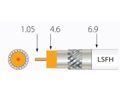 Kábel koaxiálny Televes 413910 Cu / 100m / 6,9 mm / biely / bezhalogénový / ClassA++