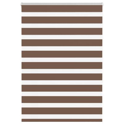 vidaXL Zebra roleta hnedá 115x150 cm šírka látky 110,9cm polyester