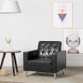 vidaXL Kreslo čierne 75x70x75 cm umelá koža