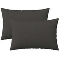 vidaXL Poťah na podložku 2 pcs HEERLEN Tmavosivá 30 x 50 cm