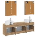 vidaXL Set kabinetov do kúpeľne 5 ks Dub artisan Kompozitné drevo