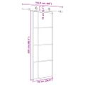 vidaXL Posuvné dvere s kovaním čierne 76x205 cm ESG sklo