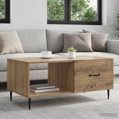 vidaXL Konferenčný stolík Dub artisan 90 x 50 x 40 cm Kompozitné drevo