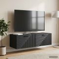 vidaXL Nástenná TV skrinka Čierna 98 x 41 x 30 cm Kompozitné drevo