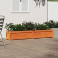vidaXL Záhradný kvetináč voskový hnedý 180x31x31 cm masívna borovica