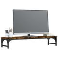 vidaXL Stojan na monitor dymový dub 85x23x15,5 cm kompozitné drevo