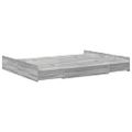 vidaXL Rám postele s úložným prostorem Sivý Sonoma 135 x 190 cm
