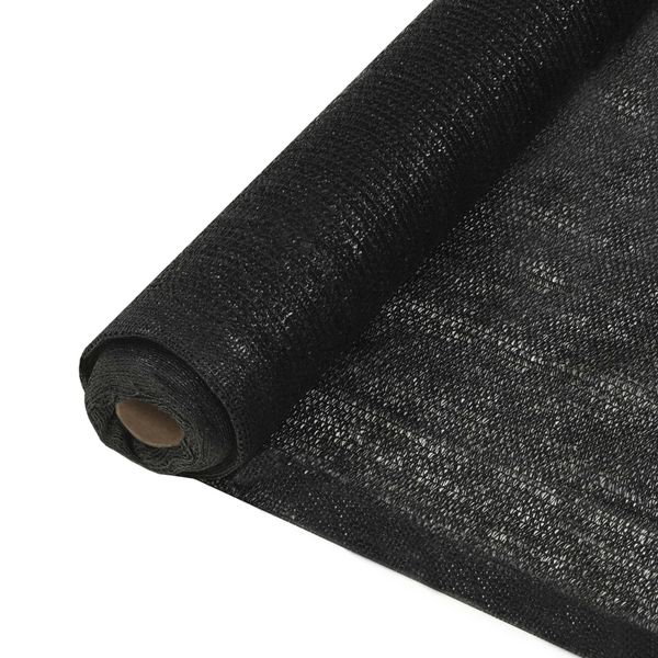 vidaXL Tieniaca sieť HDPE 1x25 m čierna